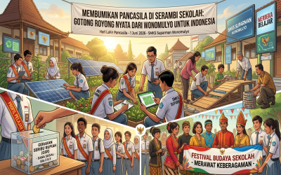 MEMBUMIKAN PANCASILA DI SERAMBI SEKOLAH: Gotong Royong Nyata dari Wonomulyo untuk Indonesia